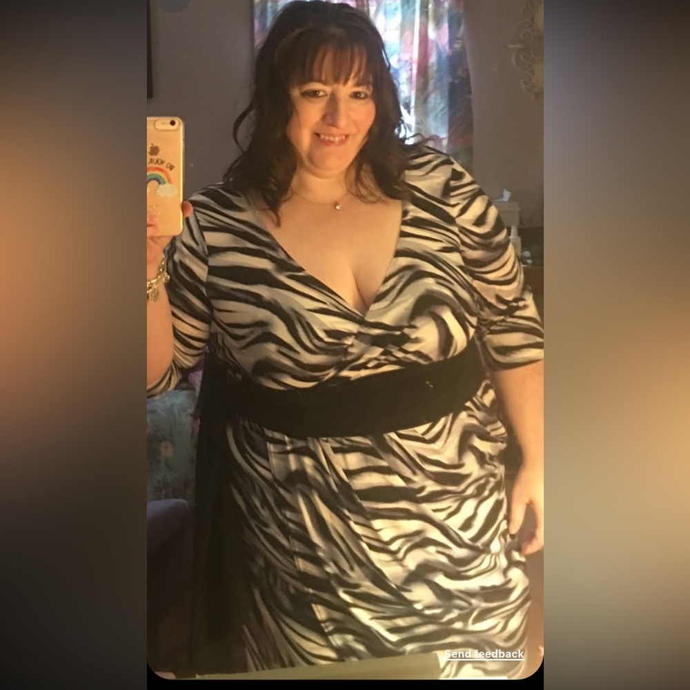 Kiyonna zebra dress with sash - Picture 8 of 8